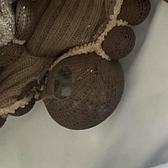 3Lato Blue and White Ruffled Dress with Pearl Accents - Picture 2 of 4